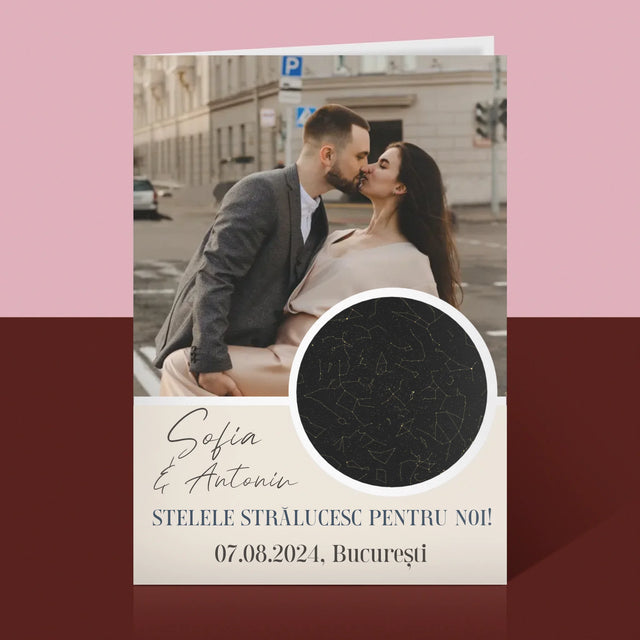 Harta Stelelor: Stelele Strălucesc Pentru Noi - Card Cu Felicitări