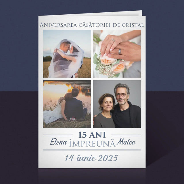 Colaj De Fotografii: 15 Ani Împreună - Card Cu Felicitări
