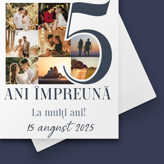 Colaj De Fotografii: 5 Ani Împreună - Card Cu Felicitări