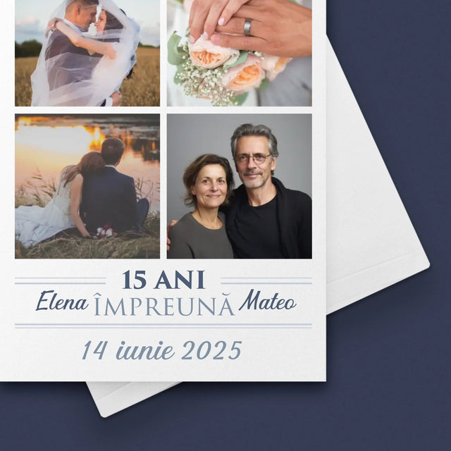Colaj De Fotografii: 15 Ani Împreună - Card Cu Felicitări