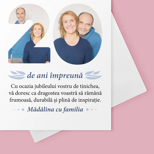 Cuvânt Din Fotografii: 20 De Ani Împreună - Card Cu Felicitări
