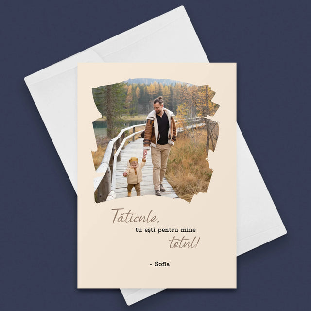 Fotografie Si Semnătură: Un Laur Pentru Tata - Card Cu Felicitări