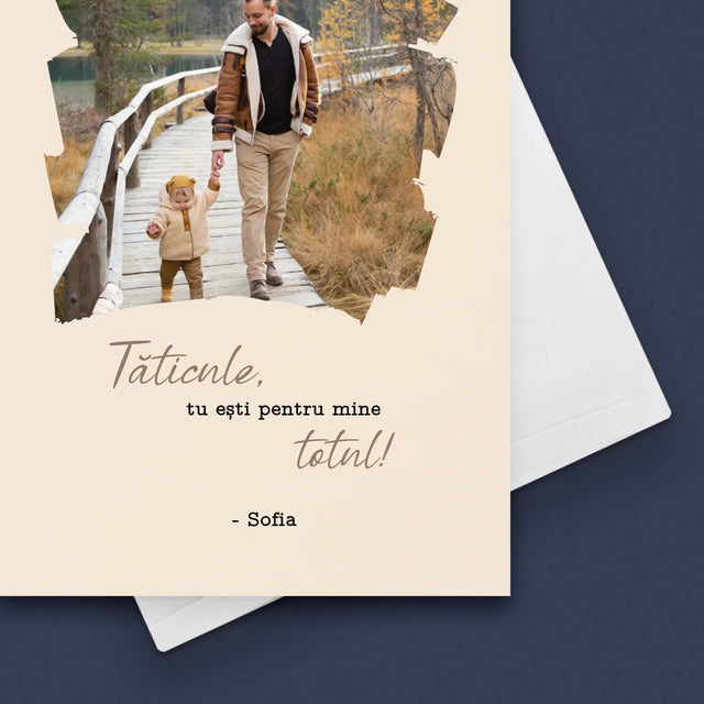 Fotografie Si Semnătură: Un Laur Pentru Tata - Card Cu Felicitări