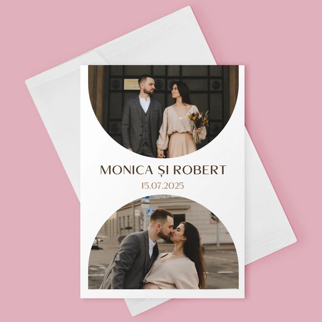 Colaj De Fotografii: Data Nunții - Card Cu Felicitări
