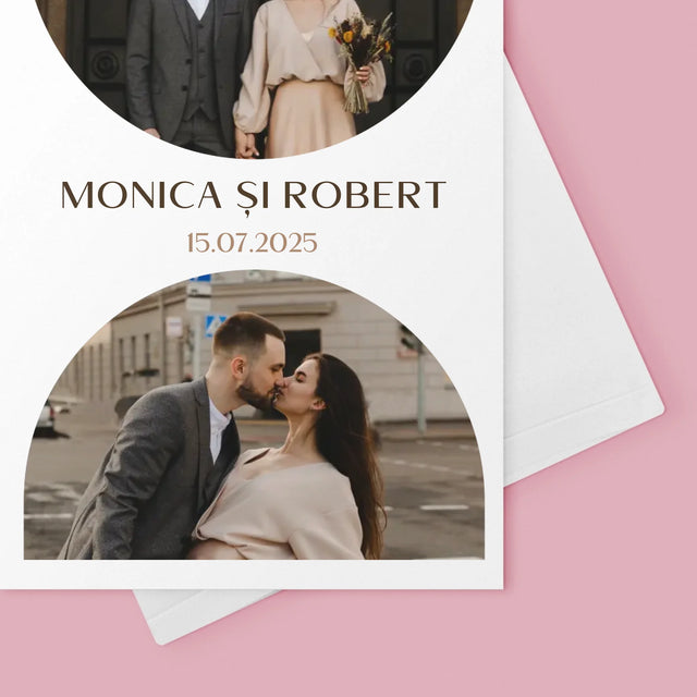Colaj De Fotografii: Data Nunții - Card Cu Felicitări