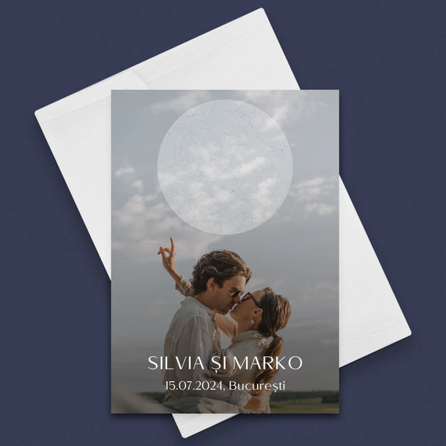 Harta Stelelor: Nunta - Card Cu Felicitări