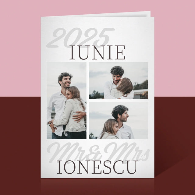 Colaj De Fotografii: Mr&Mrs Data - Card Cu Felicitări