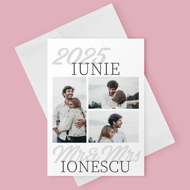 Colaj De Fotografii: Mr&Mrs Data - Card Cu Felicitări
