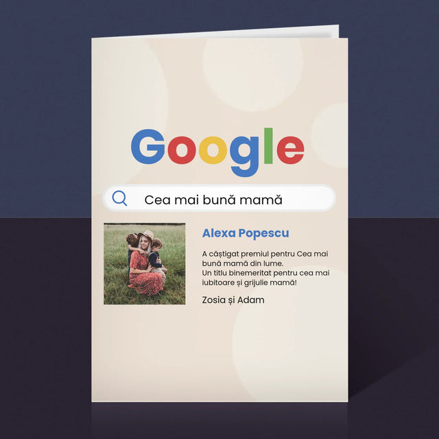 Fotografie Si Semnătură: Cea Mai Bună Mamă Rezultat Google - Card Cu Felicitări
