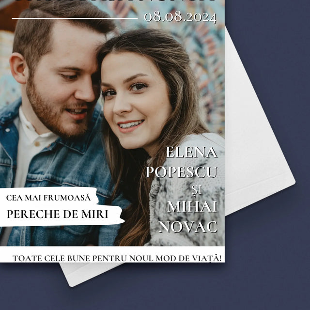 Copertă Derevistă: Cea Mai Frumoasă Nuntă - Card Cu Felicitări