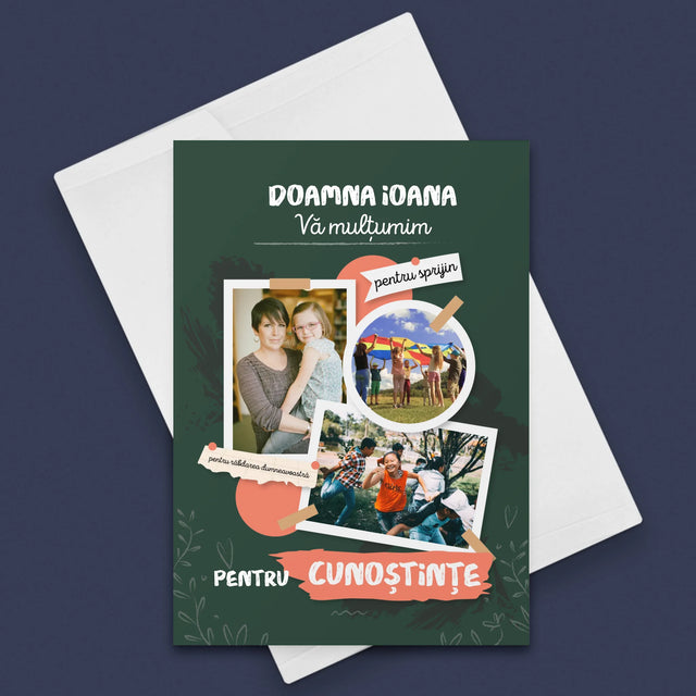 Colaj De Fotografii: Vă Mulțumim Pentru Cunoștințele Dumneavoastră - Card Cu Felicitări