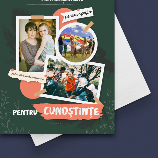Colaj De Fotografii: Vă Mulțumim Pentru Cunoștințele Dumneavoastră - Card Cu Felicitări