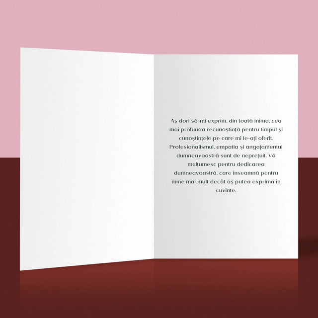 Monogramă: Profesor Vă Mulțumesc - Card Cu Felicitări