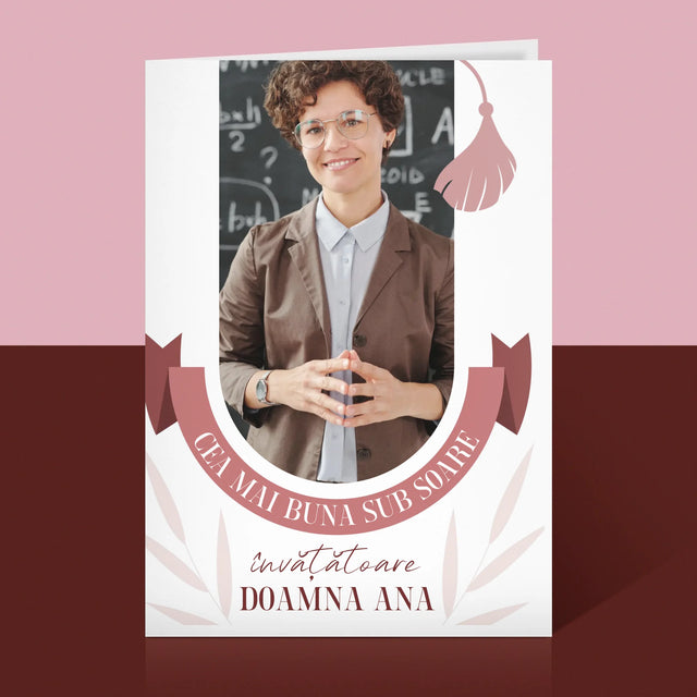 Fotografie Si Semnătură: Cea Mai Bună Învățătoare Sub Soare - Card Cu Felicitări