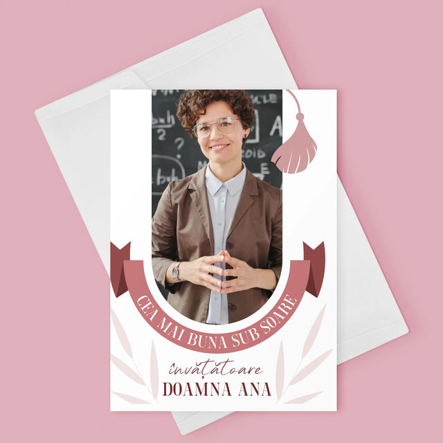 Fotografie Si Semnătură: Cea Mai Bună Învățătoare Sub Soare - Card Cu Felicitări