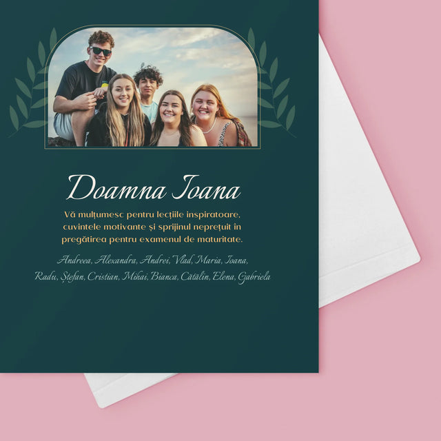 Monogramă: Profesor Vă Mulțumesc - Card Cu Felicitări