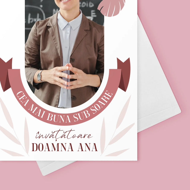 Fotografie Si Semnătură: Cea Mai Bună Învățătoare Sub Soare - Card Cu Felicitări