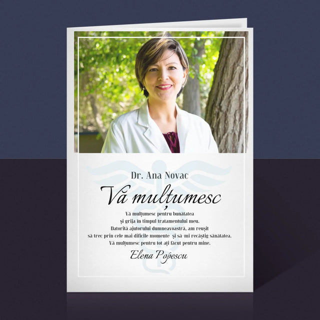 Fotografie Si Semnătură: Doctore Vă Mulțumesc - Card Cu Felicitări