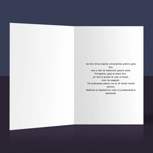 Fotografie Si Semnătură: Doctore Vă Mulțumesc - Card Cu Felicitări