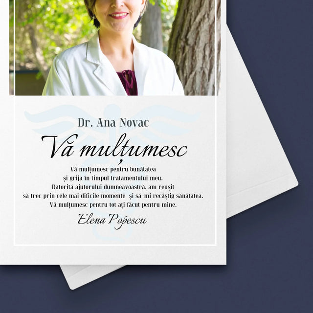 Fotografie Si Semnătură: Doctore Vă Mulțumesc - Card Cu Felicitări