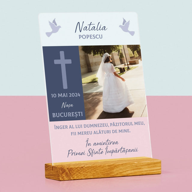 Fotografie Si Semnătură: Îngerul Lui Dumnezeu Comuniune - Imprimare Pe Sticlă Acrilică (Verticală)