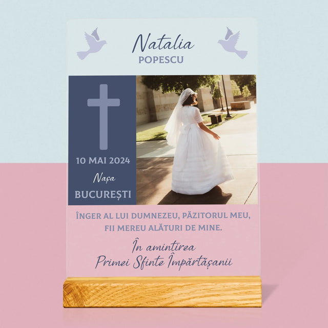 Fotografie Si Semnătură: Îngerul Lui Dumnezeu Comuniune - Imprimare Pe Sticlă Acrilică (Verticală)