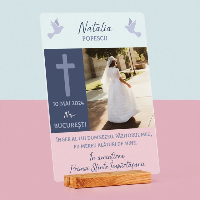 Fotografie Si Semnătură: Îngerul Lui Dumnezeu Comuniune - Imprimare Pe Sticlă Acrilică (Verticală)