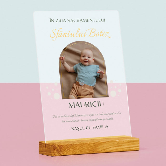 Fotografie Si Semnătură: Taina Sfântului Botez - Imprimare Pe Sticlă Acrilică (Verticală)