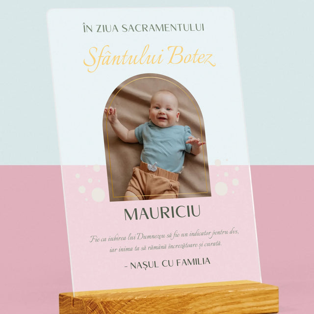 Fotografie Si Semnătură: Taina Sfântului Botez - Imprimare Pe Sticlă Acrilică (Verticală)