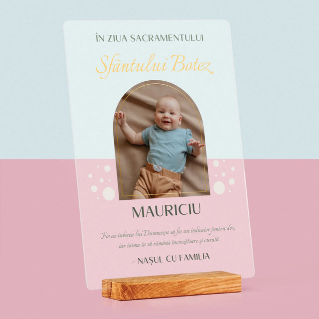 Fotografie Si Semnătură: Taina Sfântului Botez - Imprimare Pe Sticlă Acrilică (Verticală)