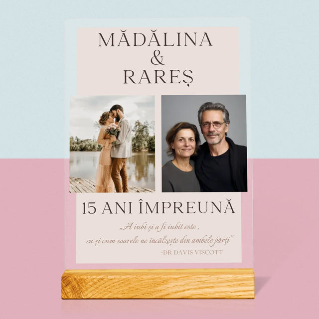 Colaj De Fotografii: A Iubi Și A Fi Iubit - Imprimare Pe Sticlă Acrilică (Verticală)