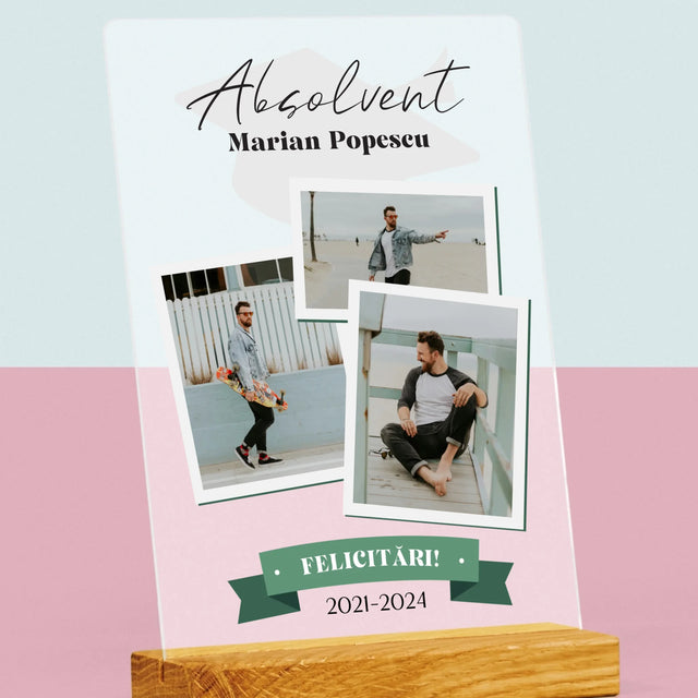 Copertă Derevistă: Absolvent Copertă De Rewistă - Imprimare Pe Sticlă Acrilică (Verticală)