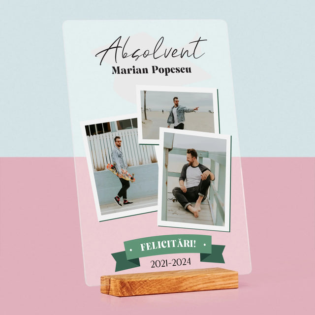 Copertă Derevistă: Absolvent Copertă De Rewistă - Imprimare Pe Sticlă Acrilică (Verticală)