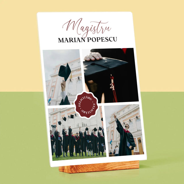 Colaj De Fotografii: Magistru - Imprimare Pe Sticlă Acrilică (Verticală)