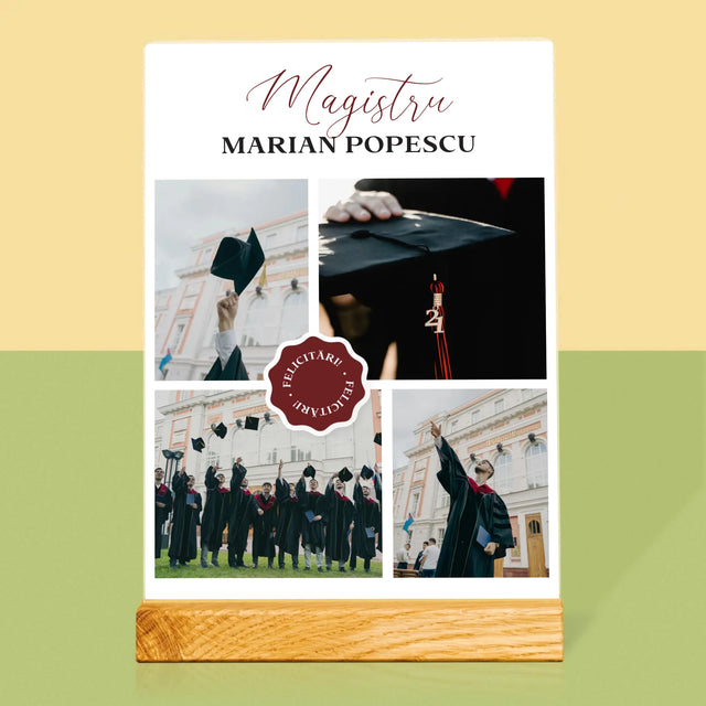 Colaj De Fotografii: Magistru - Imprimare Pe Sticlă Acrilică (Verticală)
