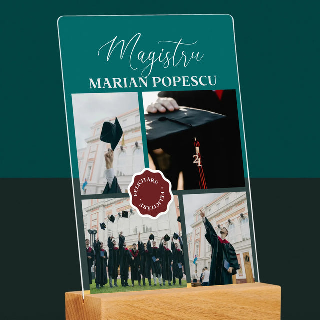 Colaj De Fotografii: Magistru - Imprimare Pe Sticlă Acrilică (Verticală)