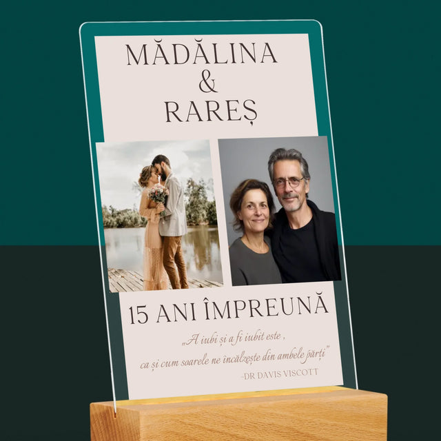 Colaj De Fotografii: A Iubi Și A Fi Iubit - Imprimare Pe Sticlă Acrilică (Verticală)