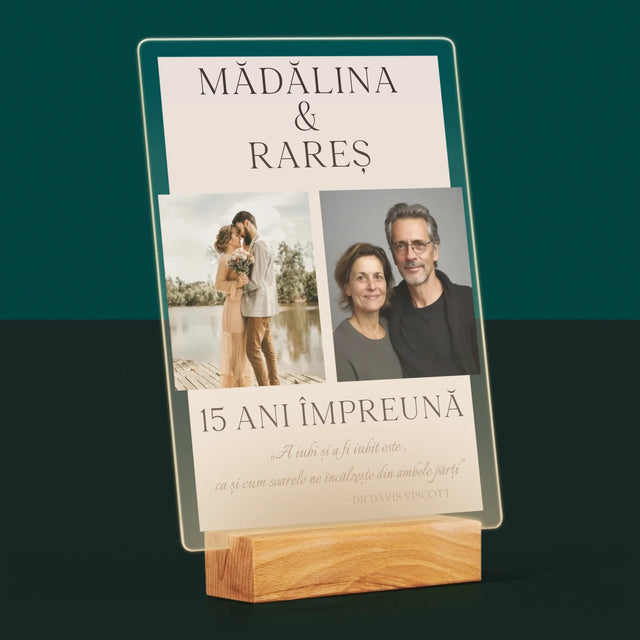 Colaj De Fotografii: A Iubi Și A Fi Iubit - Imprimare Pe Sticlă Acrilică (Verticală)