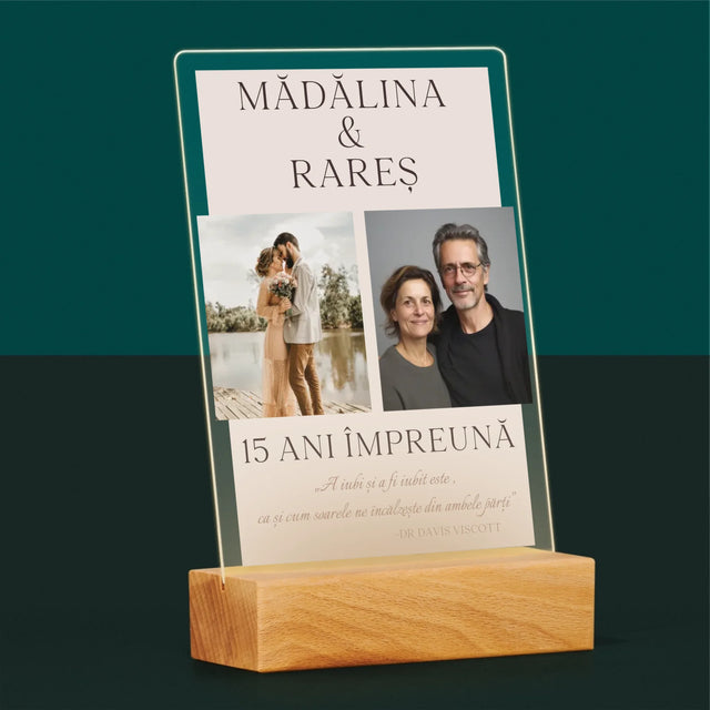 Colaj De Fotografii: A Iubi Și A Fi Iubit - Imprimare Pe Sticlă Acrilică (Verticală)