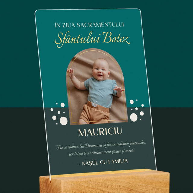 Fotografie Si Semnătură: Taina Sfântului Botez - Imprimare Pe Sticlă Acrilică (Verticală)