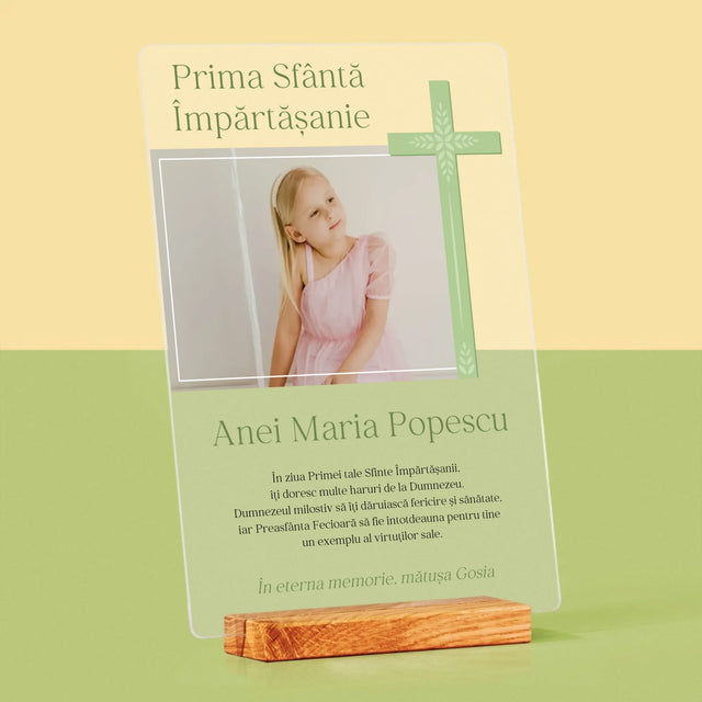 Fotografie Si Semnătură: Împărtășanie Fotografia Crucii - Imprimare Pe Sticlă Acrilică (Verticală)