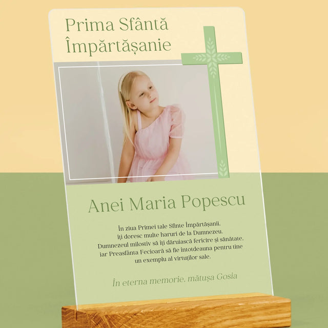 Fotografie Si Semnătură: Împărtășanie Fotografia Crucii - Imprimare Pe Sticlă Acrilică (Verticală)