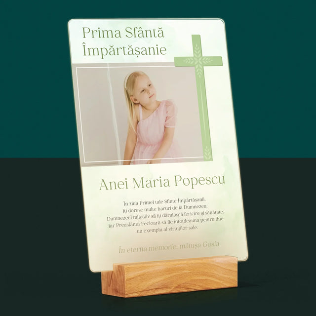 Fotografie Si Semnătură: Împărtășanie Fotografia Crucii - Imprimare Pe Sticlă Acrilică (Verticală)