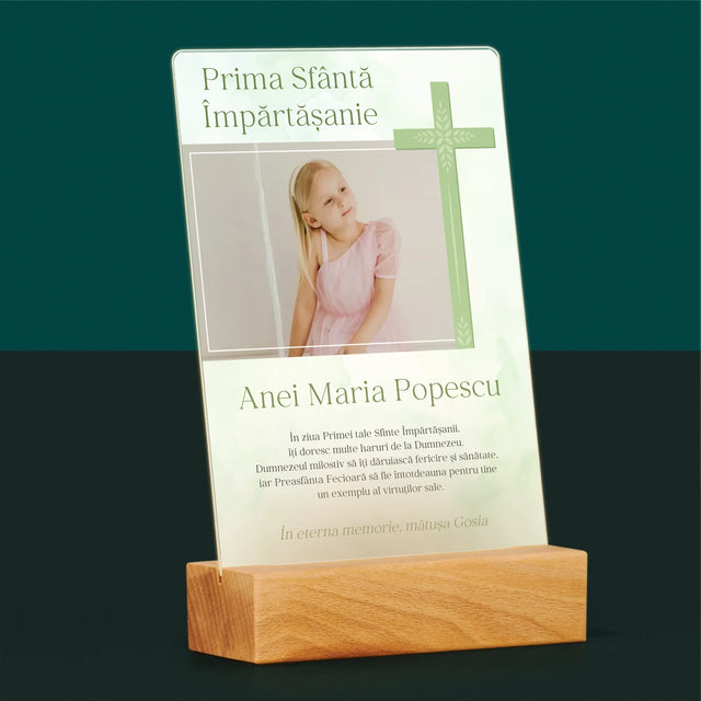 Fotografie Si Semnătură: Împărtășanie Fotografia Crucii - Imprimare Pe Sticlă Acrilică (Verticală)