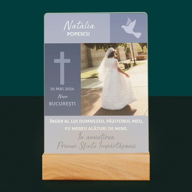 Fotografie Si Semnătură: Îngerul Lui Dumnezeu Comuniune - Imprimare Pe Sticlă Acrilică (Verticală)