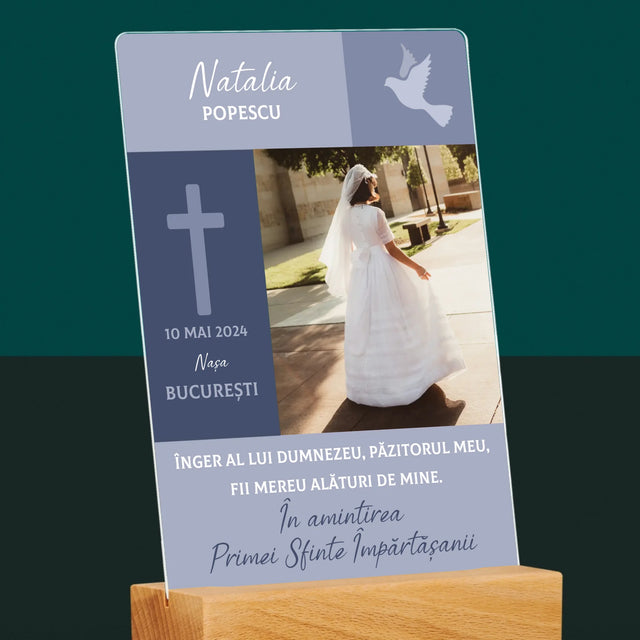 Fotografie Si Semnătură: Îngerul Lui Dumnezeu Comuniune - Imprimare Pe Sticlă Acrilică (Verticală)