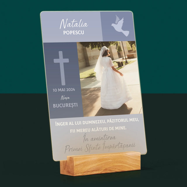 Fotografie Si Semnătură: Îngerul Lui Dumnezeu Comuniune - Imprimare Pe Sticlă Acrilică (Verticală)