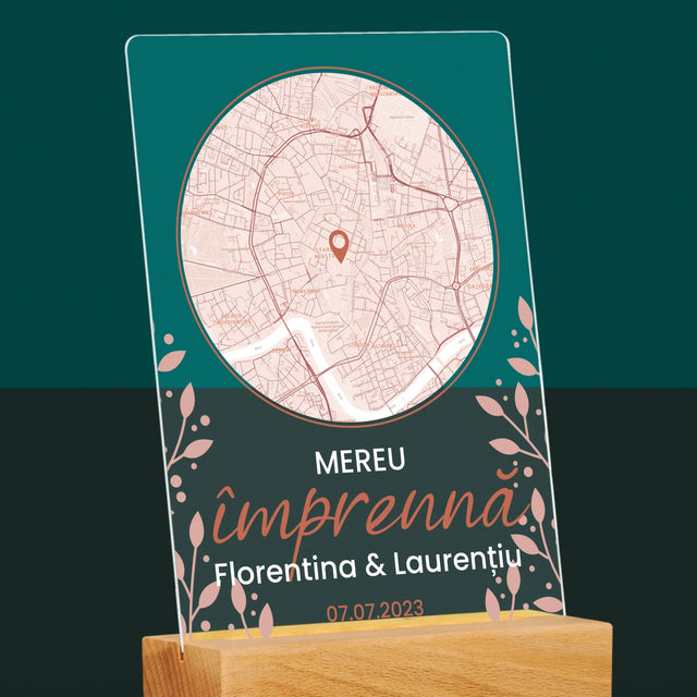 Harta Oraș: Harta Orașului: Unde A Început Totul - Imprimare Pe Sticlă Acrilică (Verticală)