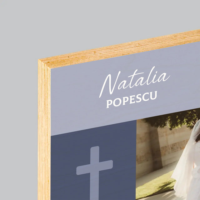 Fotografie Si Semnătură: Îngerul Lui Dumnezeu Comuniune - Imprimare Pe Lemn ( Verticală)