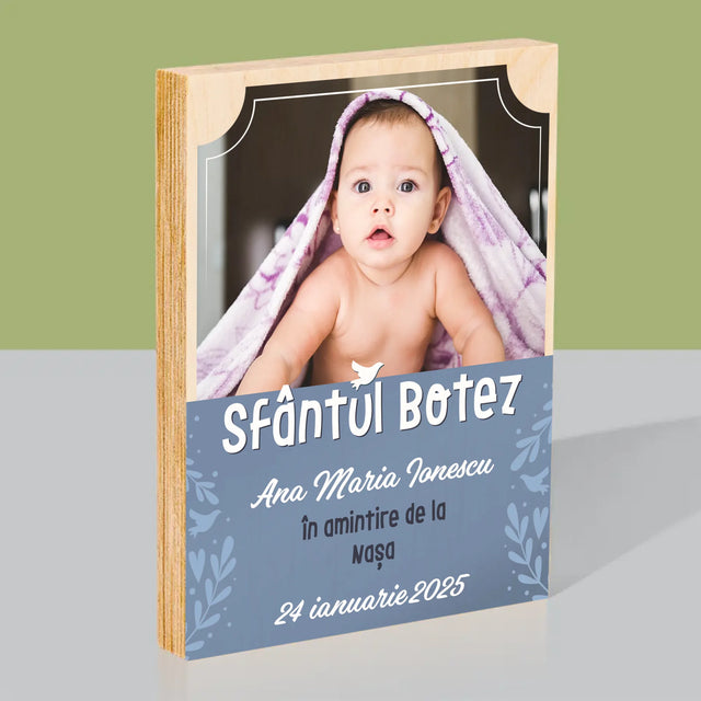 Fotografie Si Semnătură: Sfântul Botez - Imprimare Pe Lemn ( Verticală)